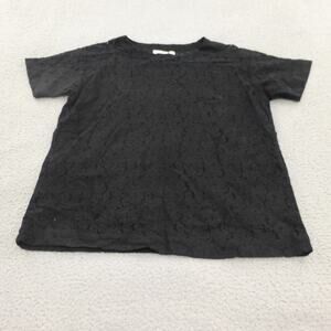 Maison Margiela Shirt Womens 40 Large Black Lace Graphic Paris MM1 Designer